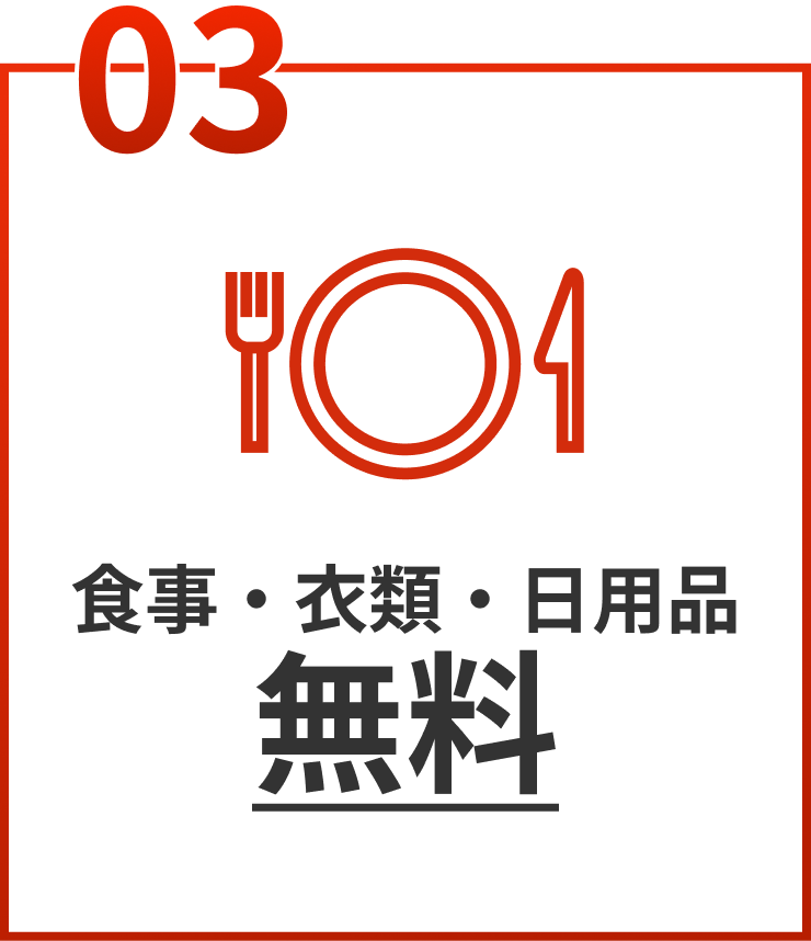 03.食事・衣類・日用品無料