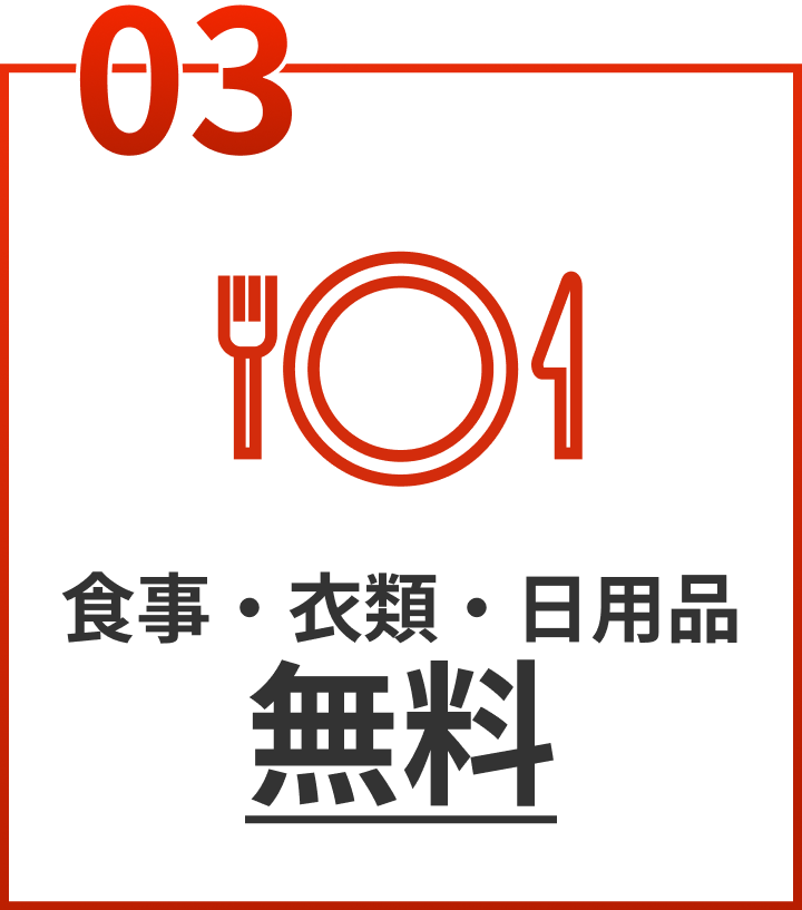 03.食事・衣類・日用品無料